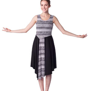 Tribal Printed Asymmetrical Tunic Pullover